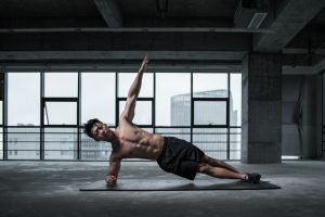 man in yoga pose