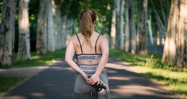 Girl exercising